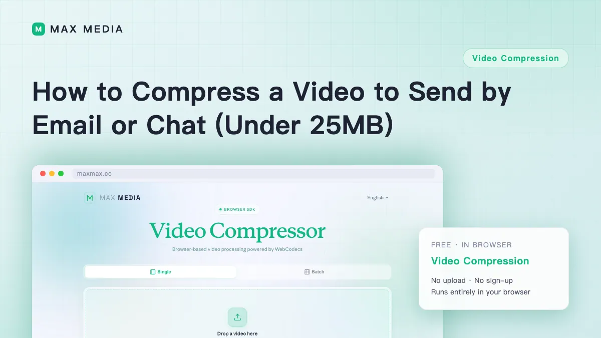 How to Compress a Video to Send by Email or Chat (Under 25MB)